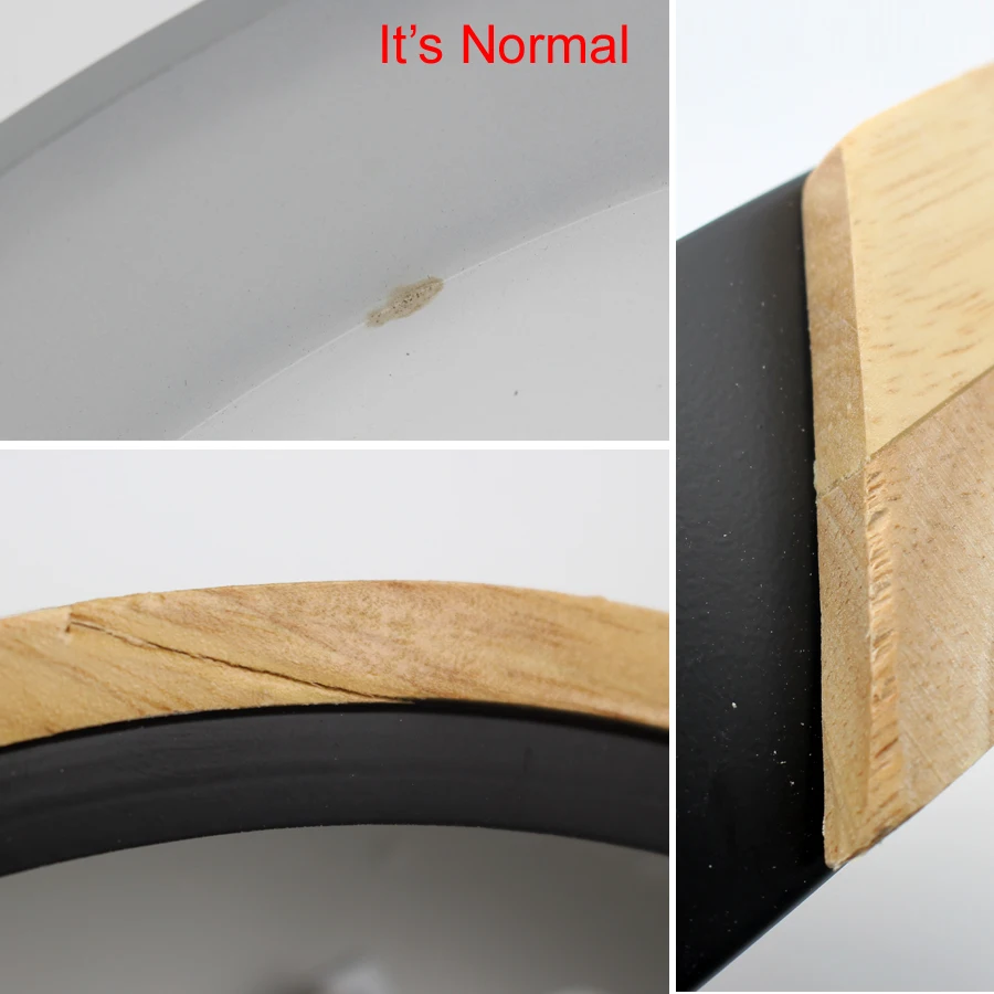 $13.81 Black White Modern Led Wood Ceiling Lamp Dimmable 220v 18w Nordic Vintage Flat Ceiling Led Lights for Room Kids Kitchen Bedroom