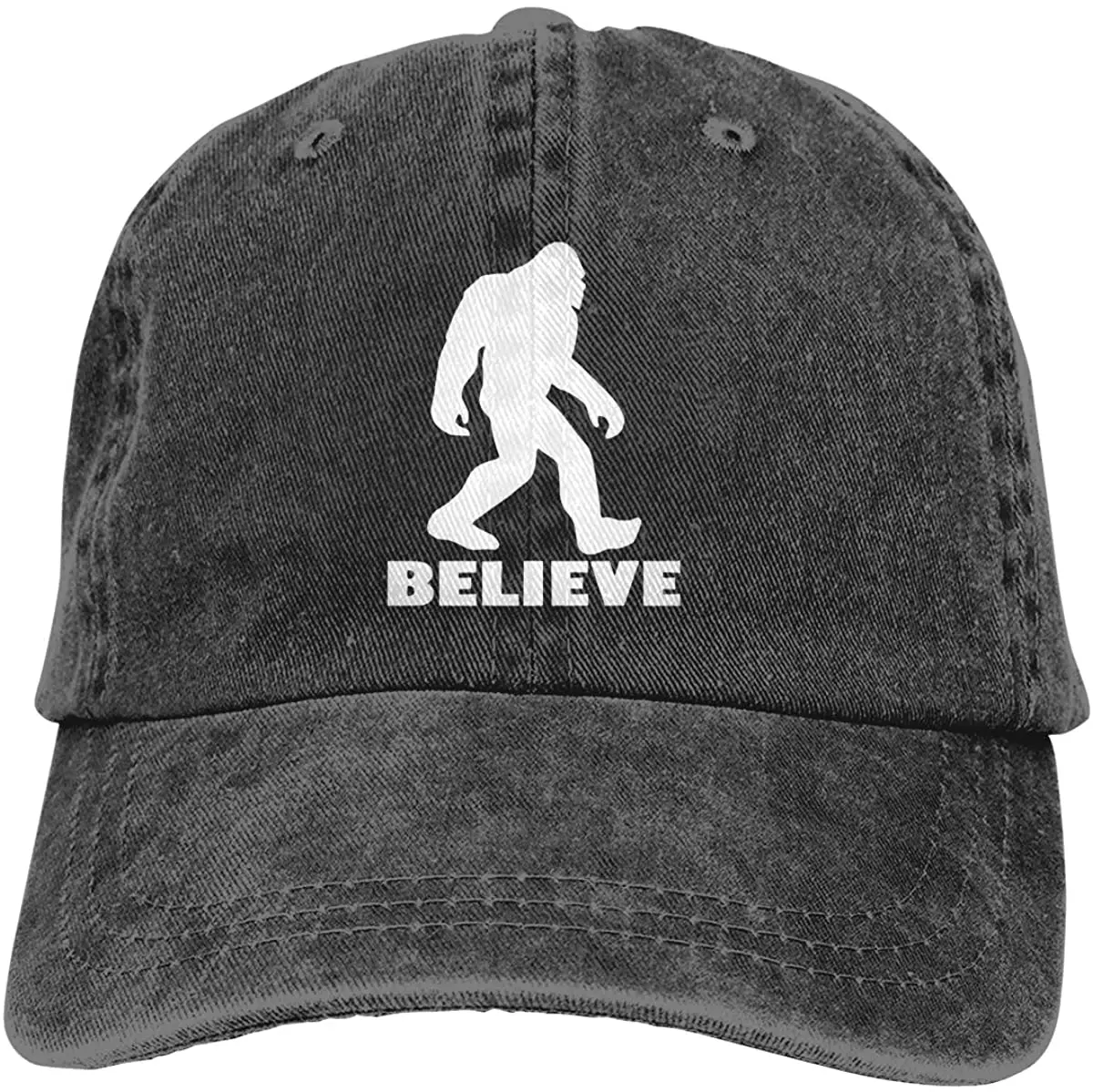 

Women's I Believe Bigfoot Dad Hat Vintage Washed Adjustable Baseball Cap