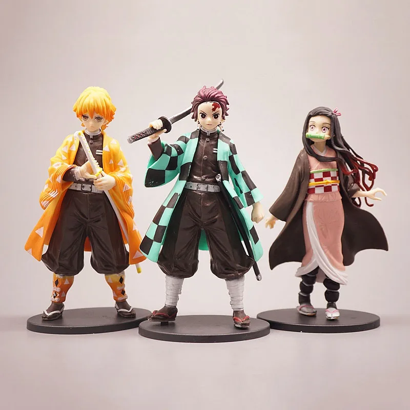 

Demon Slayer Kamado Tanjirou Kamado Nezuko Agatsuma Zenitsu Decoration Doll Model Action Figure Toy