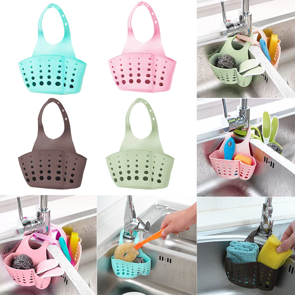 Регулируемый Кухонный Органайзер губка подвесная корзина для хранения