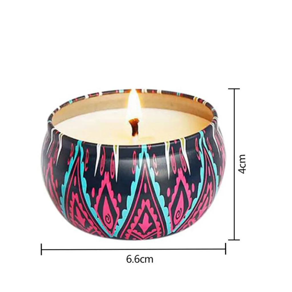 В наличии! 8 виды ароматические свечи с цветами жестяная коробка аромат