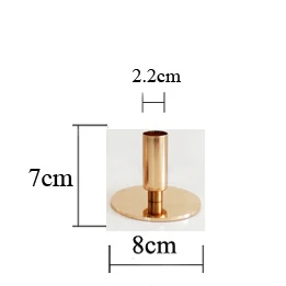 Блестящий подсвечник золотого цвета для вечеринки H7cm центральный в