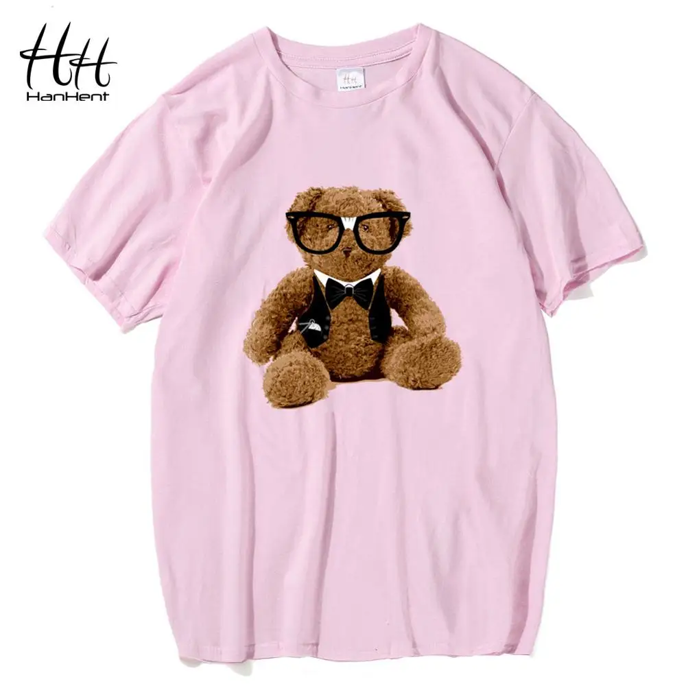 HanHent/уличная одежда футболка с животным принтом Homme Harajuku стильная аниме милые