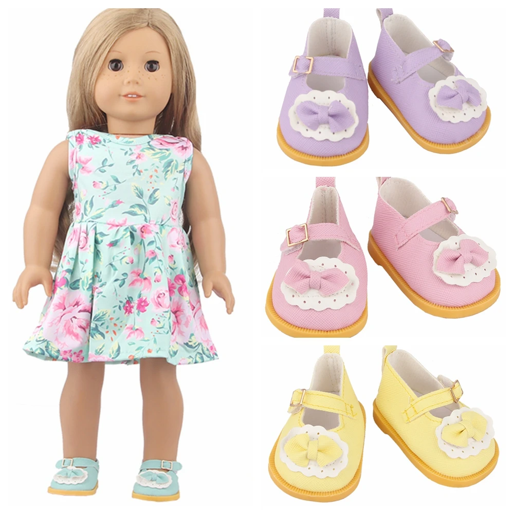 

Doll Handmade Shoe 7Cm Shoes For 18 Inch American&43Cm Baby New Born Doll Accessories For Generation Girl's Toy DIY