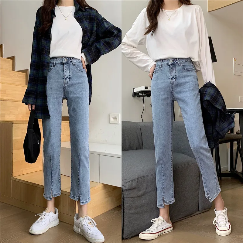 

Cheap wholesale 2021 spring summer autumn new fashion casual Denim women Pants woman female OL high waisted jeans Ay3582