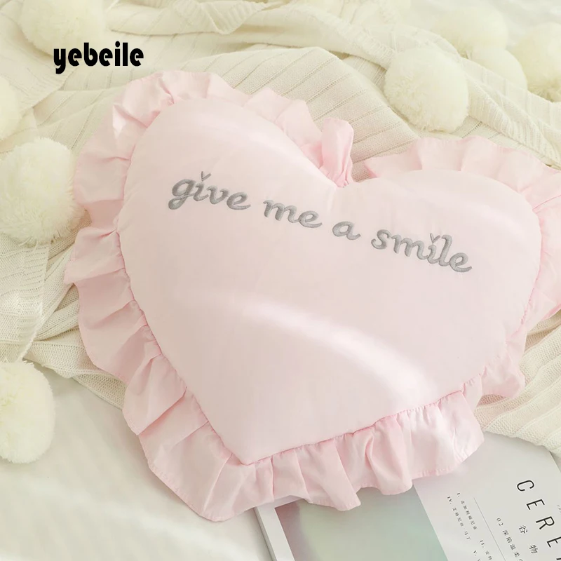 1 шт. Nordic простой вышивка подушка с принтом сердечки для маленькой девочки