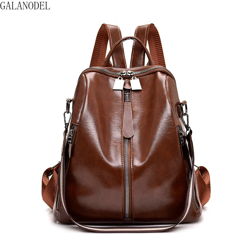 Женские рюкзаки кожаная Водонепроницаемая Женская дорожная сумка через плечо