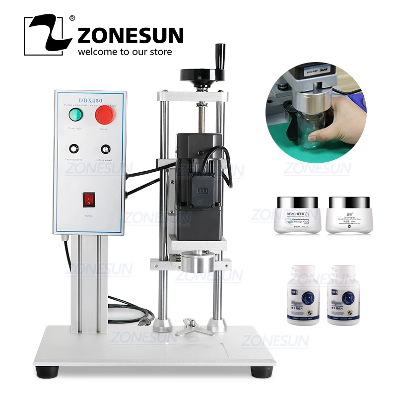 Настольная электрическая машина ZONESUN для укупорки пластиковых бутылок с