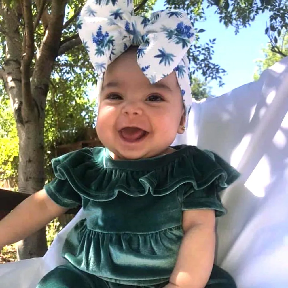 Вафельные пули ткань для маленьких девочек и банданы мальчиков Печать много