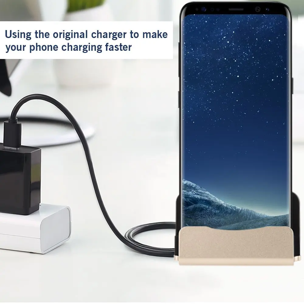 

USB-C Dock Charger Desktop Charging Data Sync Station Phone Holder For Samsung Galaxy Note 20 Ultra S20 Plus Xiaomi Mi 10T Lite