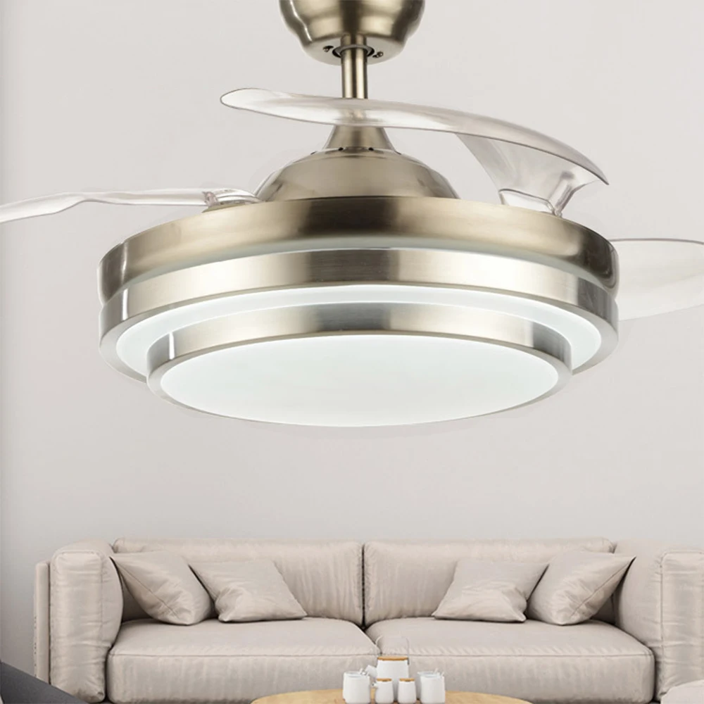 Потолочный вентилятор с дистанционным управлением и светодиодными лампами 220 В