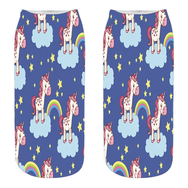 Носки женские с 3D принтом модные креативные дизайнерские короткие мультяшным