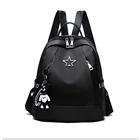 Новый женский рюкзак из искусственной кожи, дорожная сумка через плечо, Многофункциональный маленький школьный рюкзак для девочек, черный