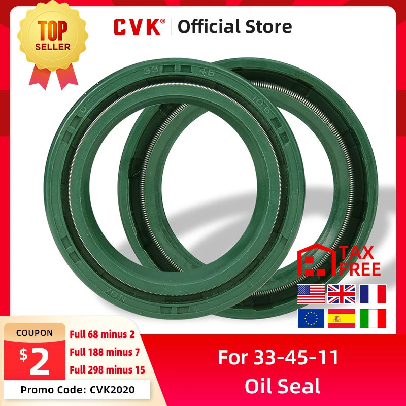 

CVK 33*45*10.5 Front Fork Shock Absorber Damper Oil Seal For Yamaha BW200 BW350 TW200 TW200E SRX250 XV250 Virago 250 YZ80