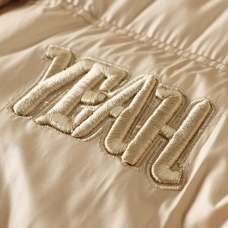 

2020 New Women Winter Long Down Jackets and Coats High Quality Fashion Hooded Solid Embroidery Letters Warm Parkas Outerwear