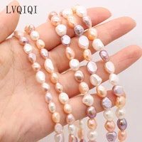 100 natural freshwater pearl irregular oval beads mix color loose bead for jewelry making diy bracelet necklace accessories