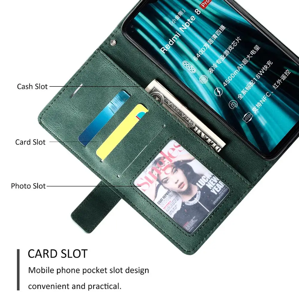 

Colorblock Leather Case Wallet Flip For OPPO Realme 5 6 7 Pro 7i C11 C15 C20 Cover Magnet Phone Bag
