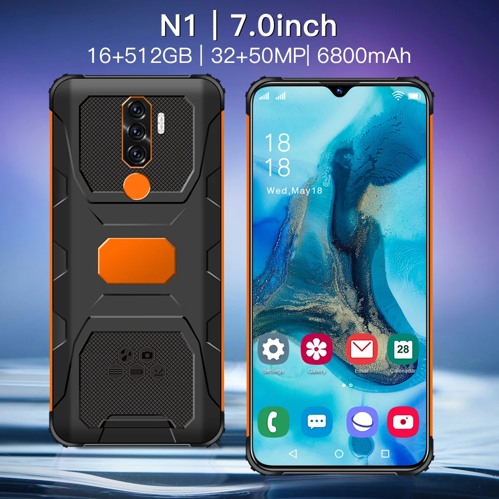 

Best Selling N1 Global Version Smartphone 6800mAh Battery 7.0 Inch Screen Snapdragon 888 16GB 512GB 32MP 50MP Camera Face ID