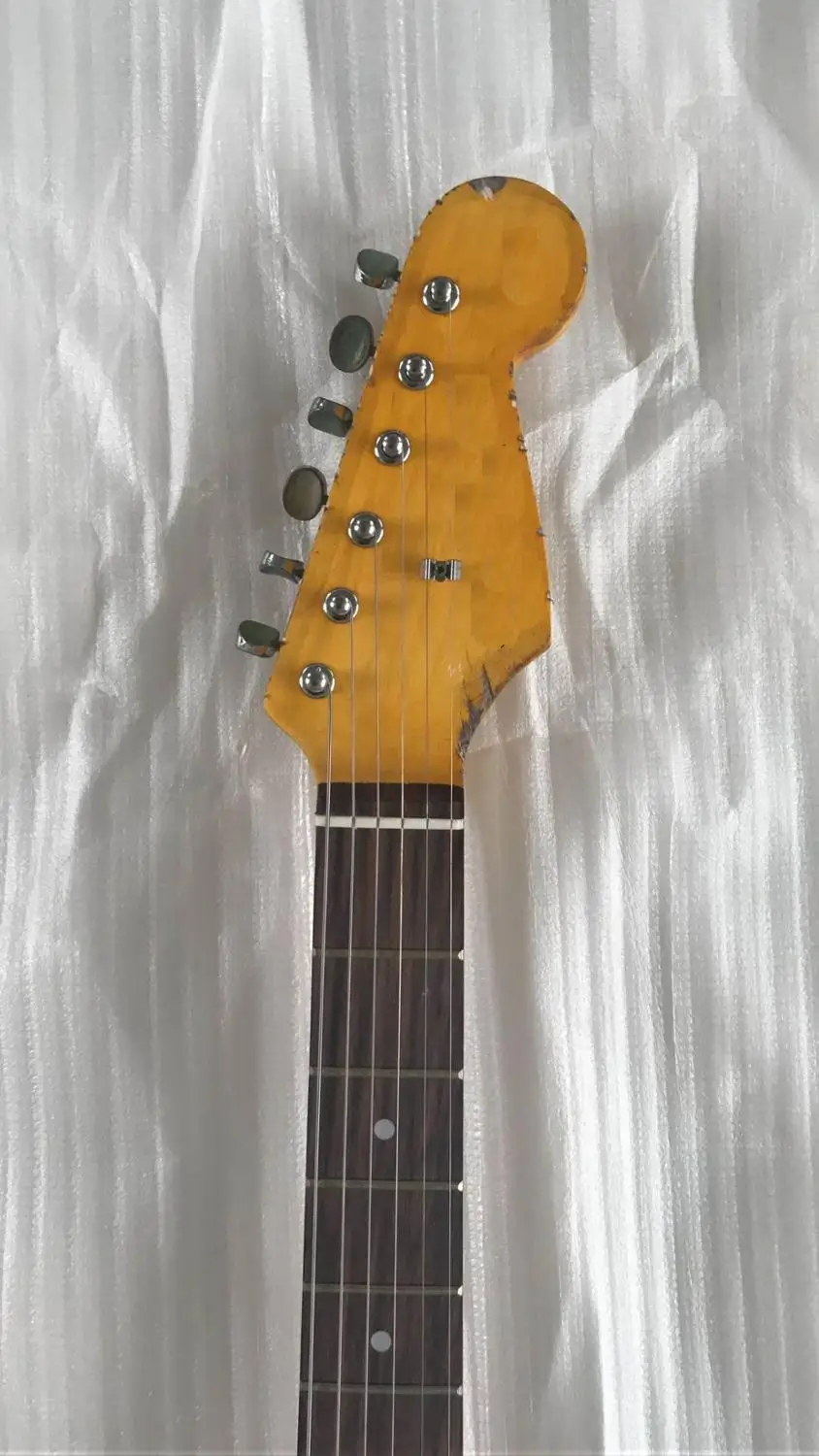 Оптовая продажа электрическая гитара с рельефным грифом ольдер кленовым