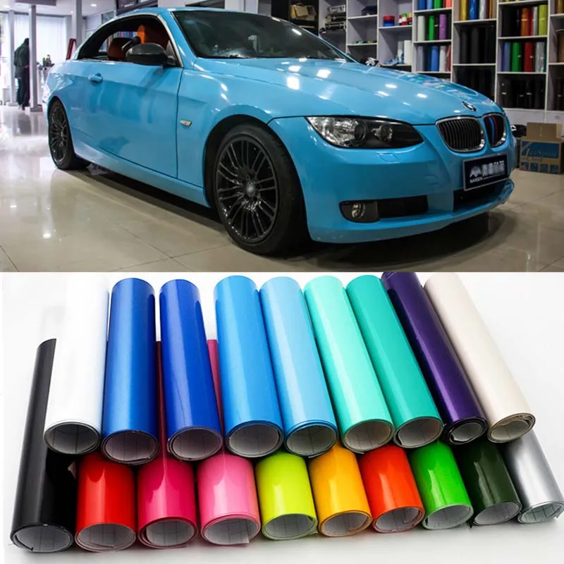 

Covering Film Car Wrap Bright Glossy Vinyl Cutter Motorcycle Truck Body Air Wrapping Foil Cricut Folie internal Auto Stickers