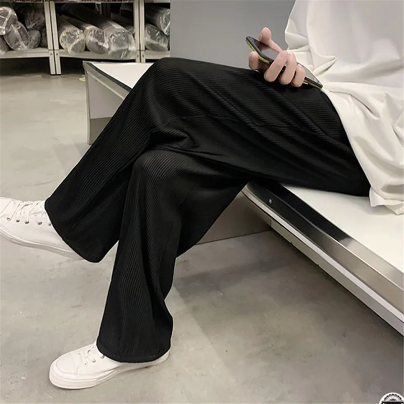 

Men Unisex Loose Harajuku Harem Pants 2021 Korean Fashions Casual Jogging Male Women Smooth Straight Sweatpants Ropa Hombre