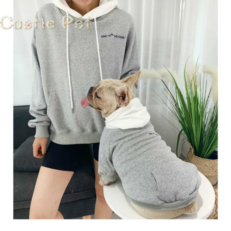 Осенние одинаковые худи для всей семьи одежда детей собак мягкая толстовка