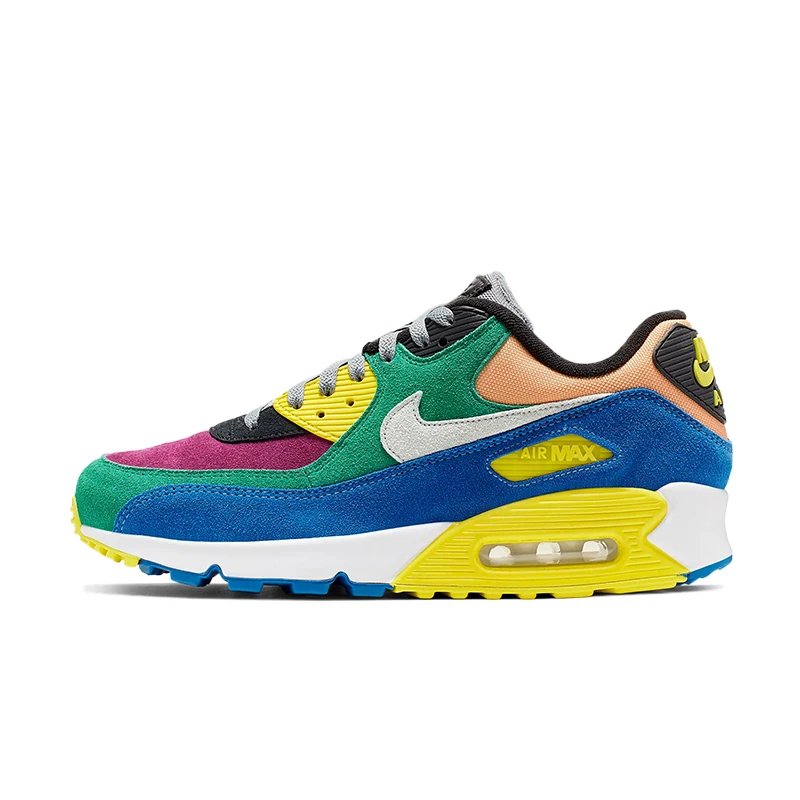 Оригинальные мужские кроссовки для бега от NIKE AIR MAX 90, новые цветные легкие Нескользящие модные Оригинальные кроссовки AJ1285 - Цвет: CD0917-300