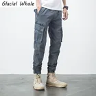 GlacialWhale мужские брюки-карго для мужчин модные боковые карманы в стиле хип-хоп Джоггеры мужские Японская уличная одежда брюки с несколькими карманами, брюки для мужчин