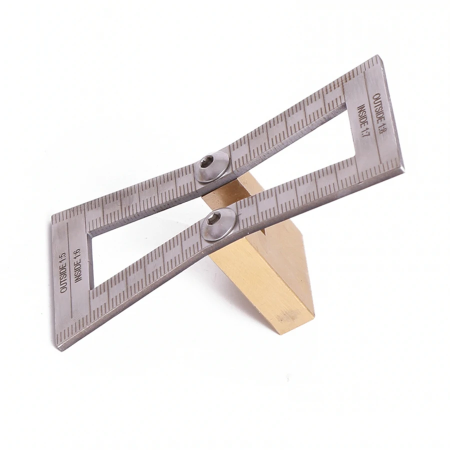 1Pc Stainless Steel Brass Dovetail Marker Guide Tool Woodworking Measuring Gauge
