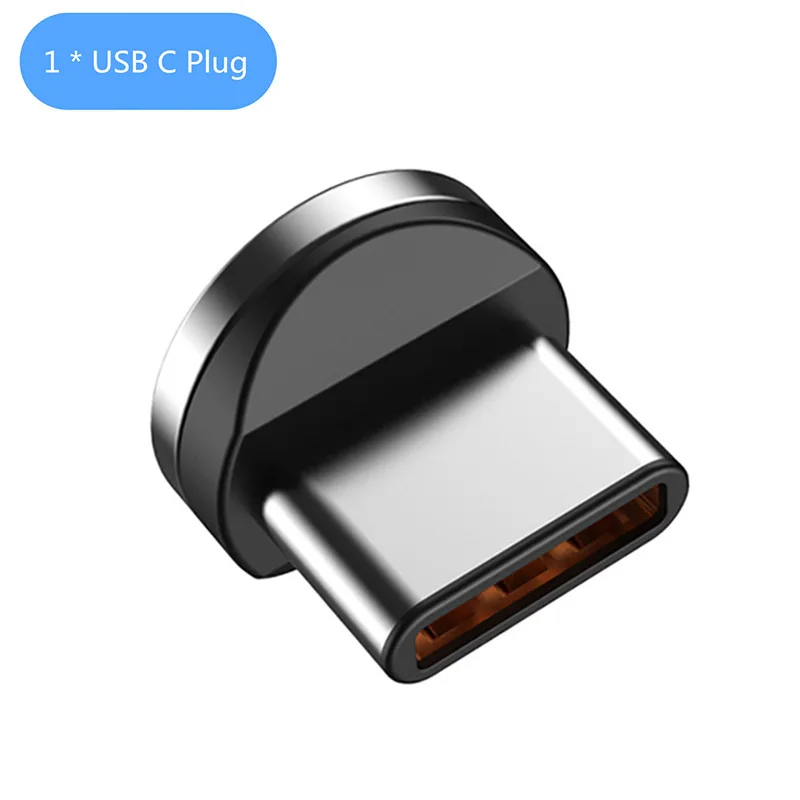 for Type C Plug 360 СВЕТОДИОДНЫЙ Магнитный зарядный кабель для iPhone XR XS MAX X 8 7 6 6S Plus, магнитное зарядное устройство для мобильного телефона, кабель Micro USB C, провод типа C - Тип штекера: for Type C Plug