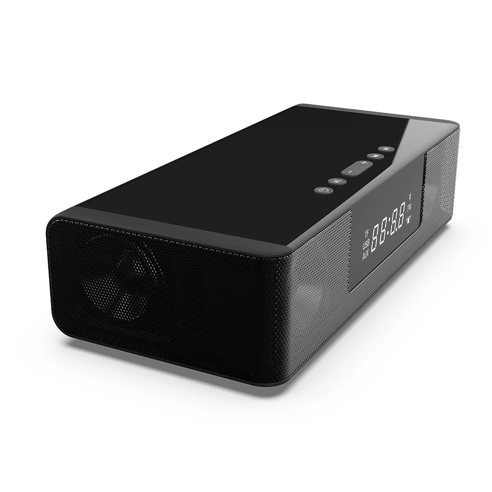 Fm-радио двойной будильник/Bluetooth и NFC динамик USB зарядное устройство/Беспроводная зарядка - Тип штекера: black