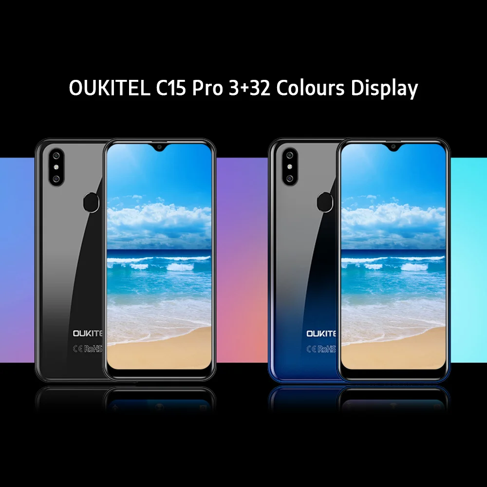 

OUKITEL C15 Pro 3+32 4G Smartphone 6.088-inch MT6761 Quad-core 8MP+2MP Face ID & Fingerprint Mobile Cell Phone 3GB RAM 32GB ROM