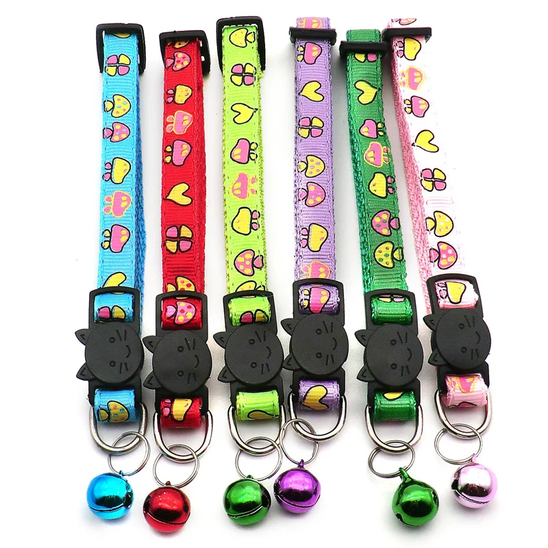 Оптовая продажа 100 шт кошачья мордочка Кнопка Регулируемый ошейник с