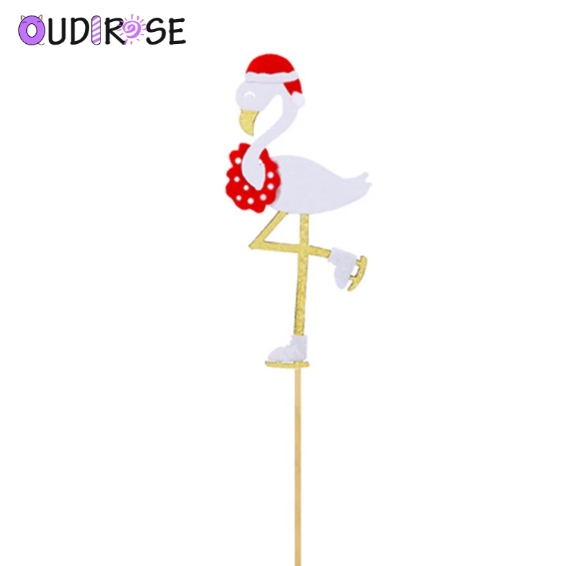 Симпатичные фламинго украшение для именинного торта гирлянда украшения