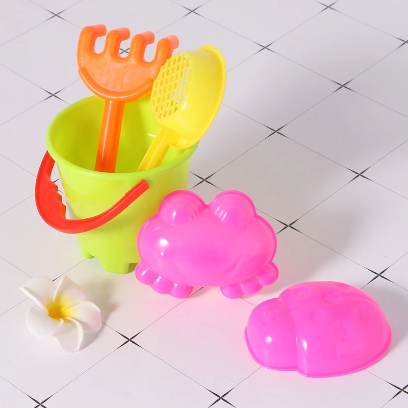 

2020 New Tiny Beach Sand Toys Tools Bucket Set For Toddler Kids Children