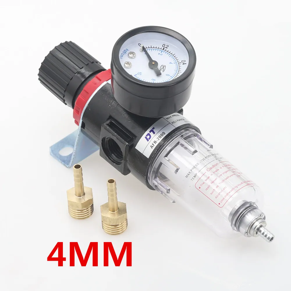 AFR2000-BT4mm Пневматический фильтр для очистки воздуха AFR2000, регулируемый манометр 1/", сброс давления 4 мм, 6 мм, 8 мм, 10 мм, 12 мм, фитинги - Цвет: AFR2000-BT4mm