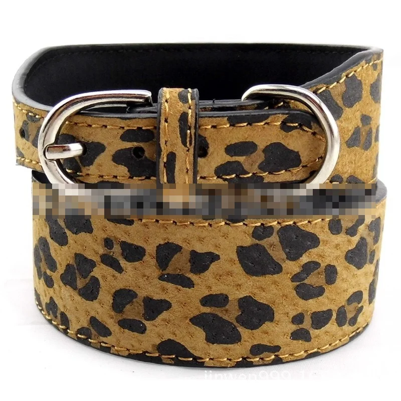 

Personalized Leopard Print Leather Collar Dog Collar Leash Set PU Pet Collar Leash Pet Products Dog Collars