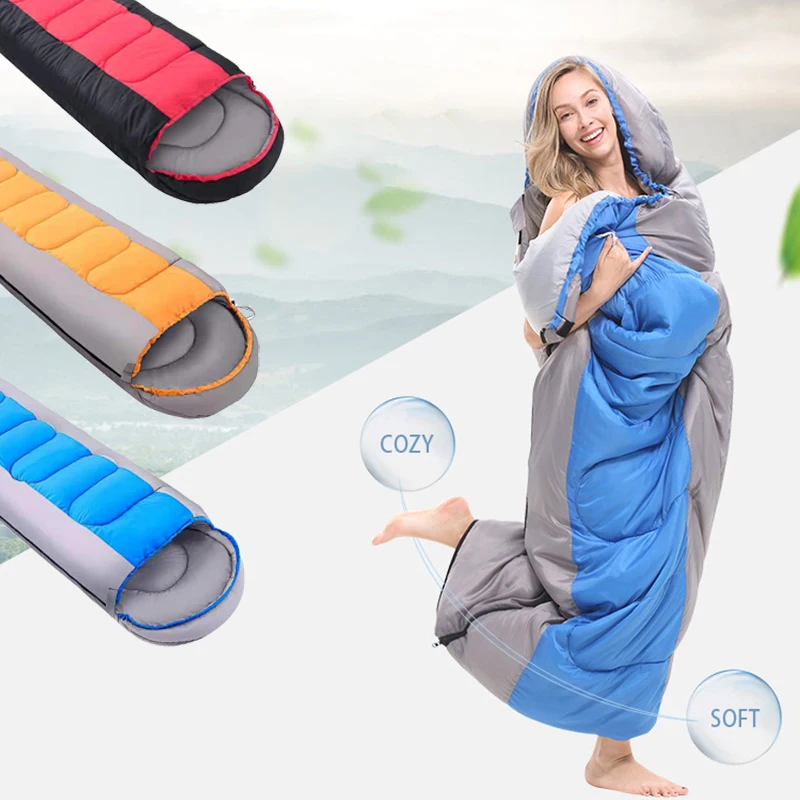

Outdoor Camping Sleeping Bag Lazy Bags 4 Season Warm Envelope Backpacking Sleeping Bag Protable Hiking Travel survival equipment