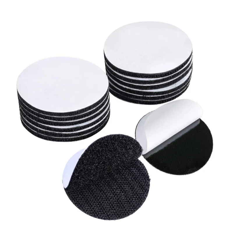 5-30Pairs Strong Self Adhesive Hook Loop Fastener Tape 60mm Nylon Magic Sticker Disc Velcros Round with Glue | Дом и сад