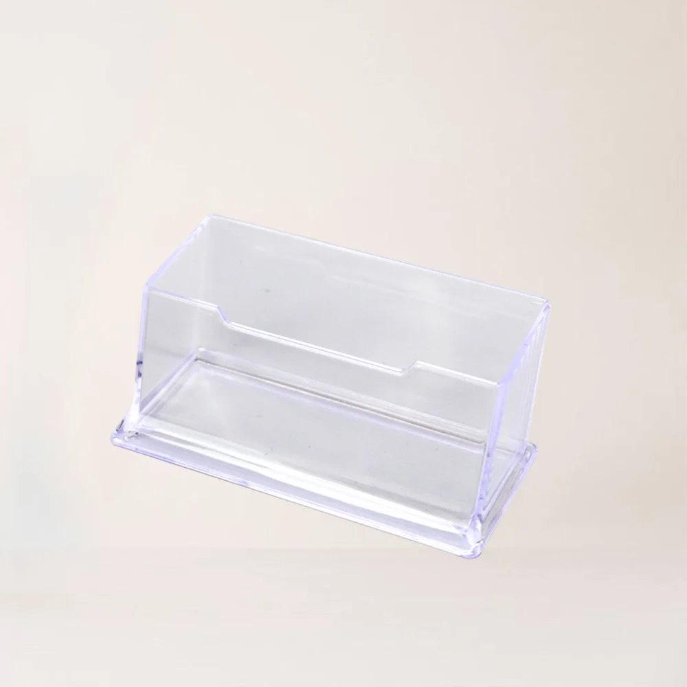 

2pcs Acrylic Case Display Stand Business Case Transparent Business Holder for Exhibition Supplies (Single Compartment Case + Pen
