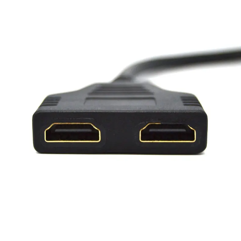 Male to 2 Female 1 in out Splitter Black Cable Adapter Converter DQ-Drop | Электроника