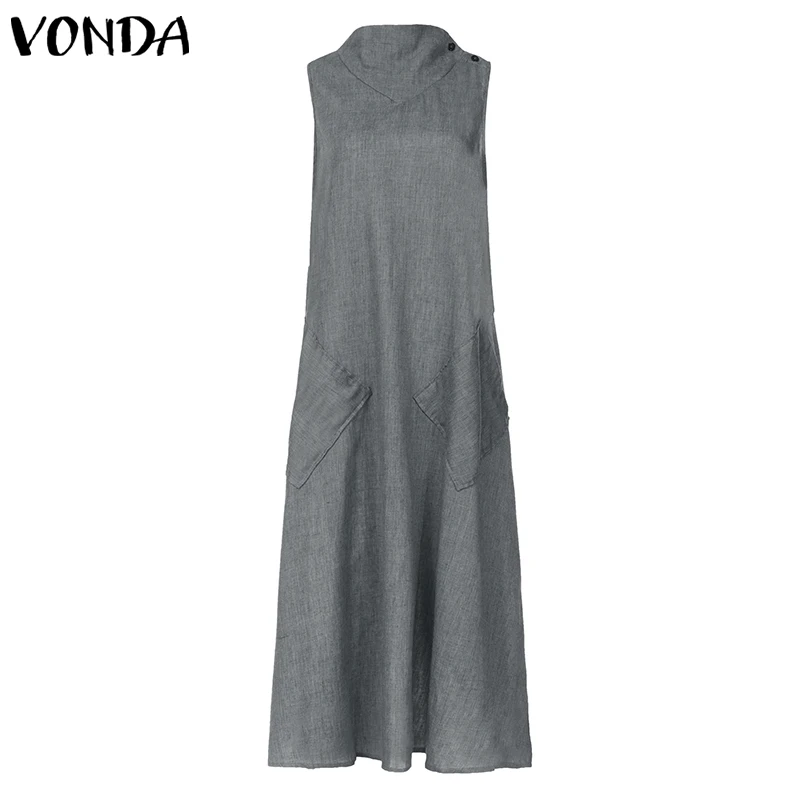 Платье VONDA женское длинное с круглым вырезом пикантный Повседневный