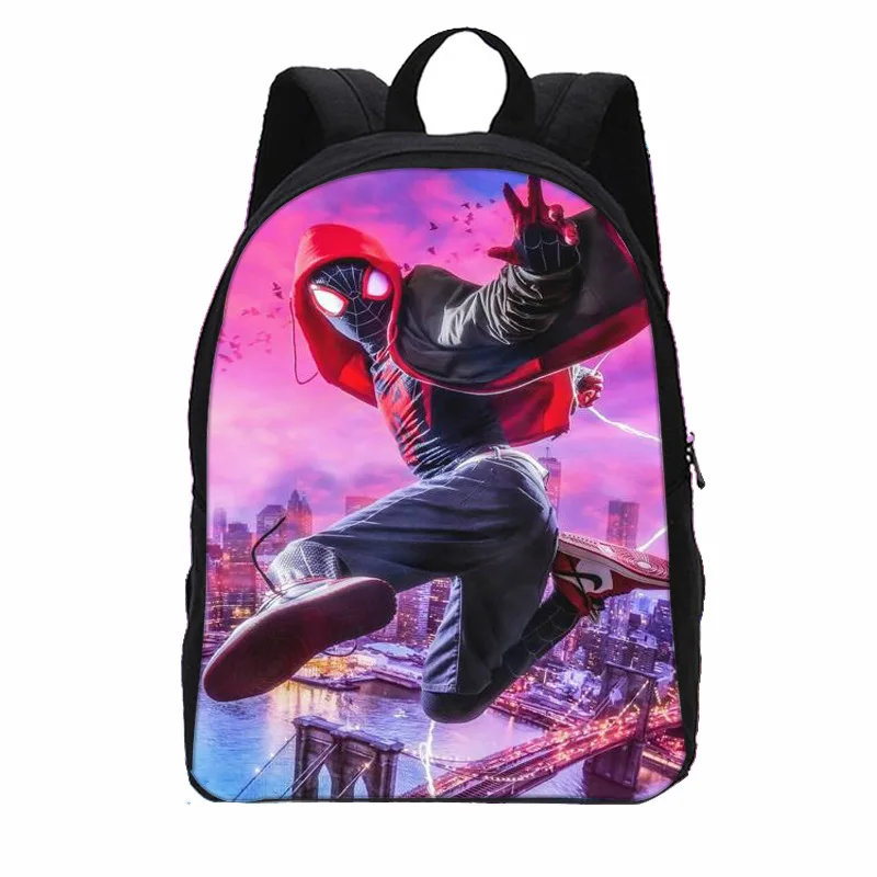 Marvel Anime Men's Bag Spiderman Super Heroes Teenager Student School Bags Cartoons Kids Book Bag Outdoor Sports Travel Backpack