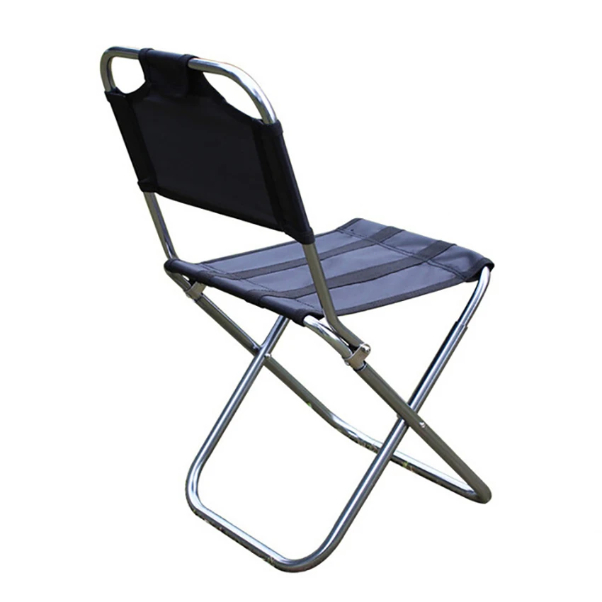 

Aluminum Alloy Folding Chair Fishing Outdoor Portable Folding Chair Camping BBQ Backrest Stool, Hold up to 110kg, 27cm Height