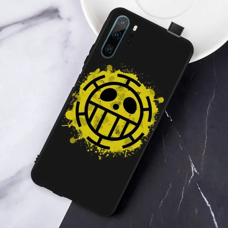 

One Piece Trafalgar Law Logo anime Phone Case For Huawei honor Mate P 10 20 30 40 Pro 10i 9 10 20 8 x Lite