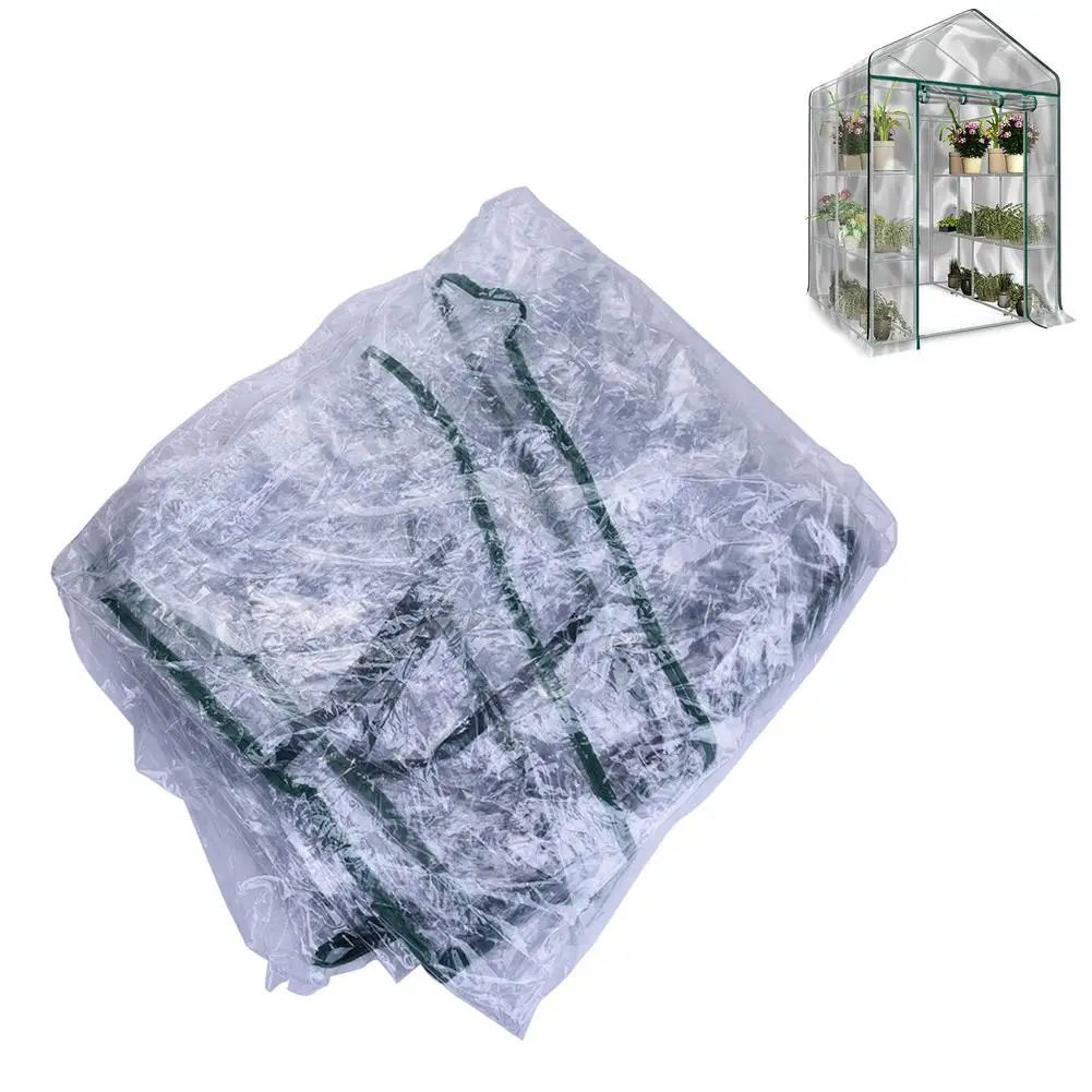 

Plant Greenhouse Cover Durable Sturdy 4-Tier Greenhouse Cover Portable Clear PVC Walk-in Green House Replacement Cover For Herb