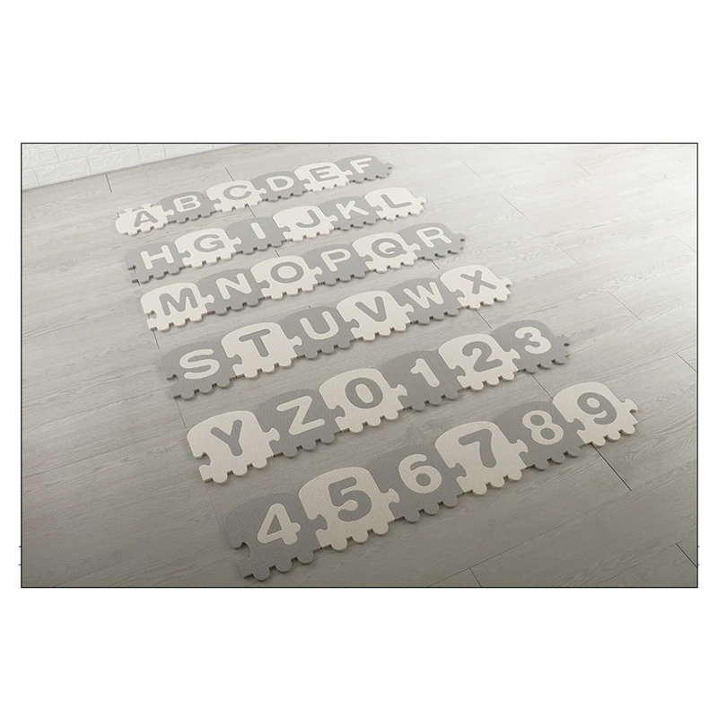 

36 Pcs Children Kids Baby Puzzle Mat Baby Foam Playmat Activity Mat Gym Train Numbers Letters Alphabets Mat