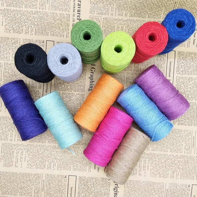 100 м натуральный джутовый шпагат 3Ply декоративно-прикладное искусство джутовая