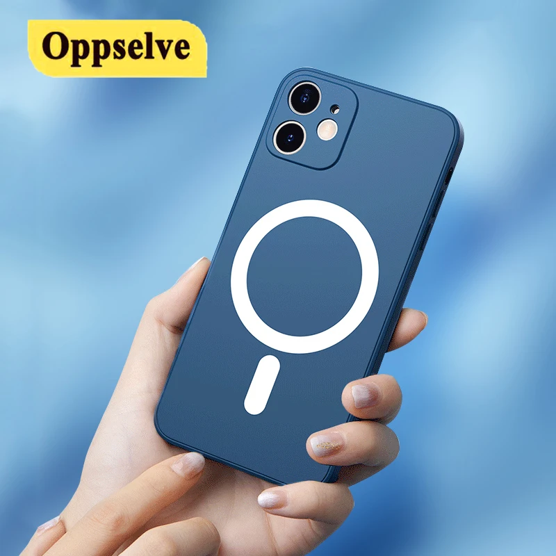 

Luxury Magnetic Silicone For iPhone 13 12 Mini 11 Pro Max Xs X SE Case Full Protection Soft Cover Phone Case For Magsafe Charge