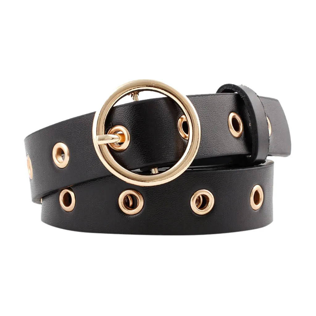 Для женщин Искусственная кожа Ремни полый для конфет Цвет тонкий регулируемый